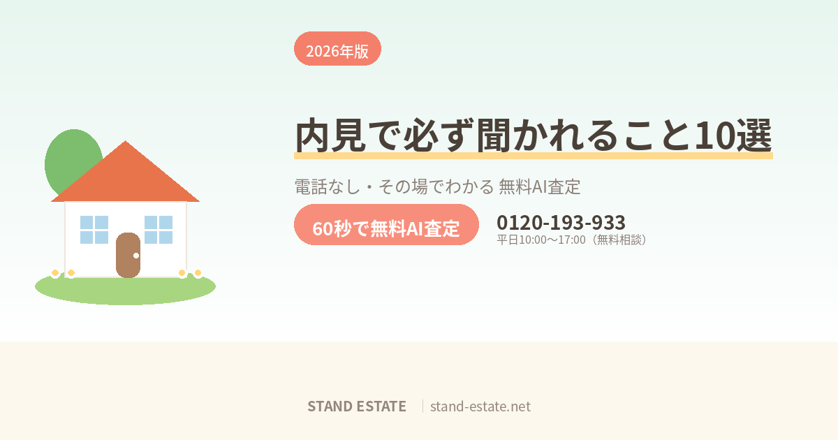 内見で必ず聞かれること10選