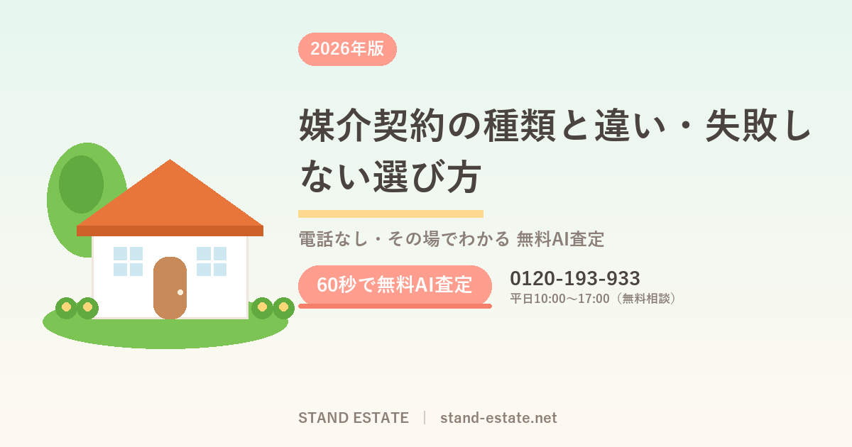 媒介契約の種類と違い・失敗しない選び方